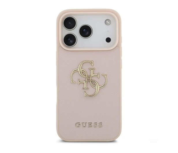 Guess Grained Big 4G & Classic Logo do iPhone 17 Pro różowy - 1365543 - zdjęcie 2